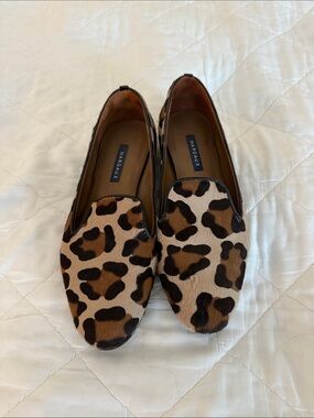 Margaux Leopard Print Slip-On Loafers - Brown & Black
